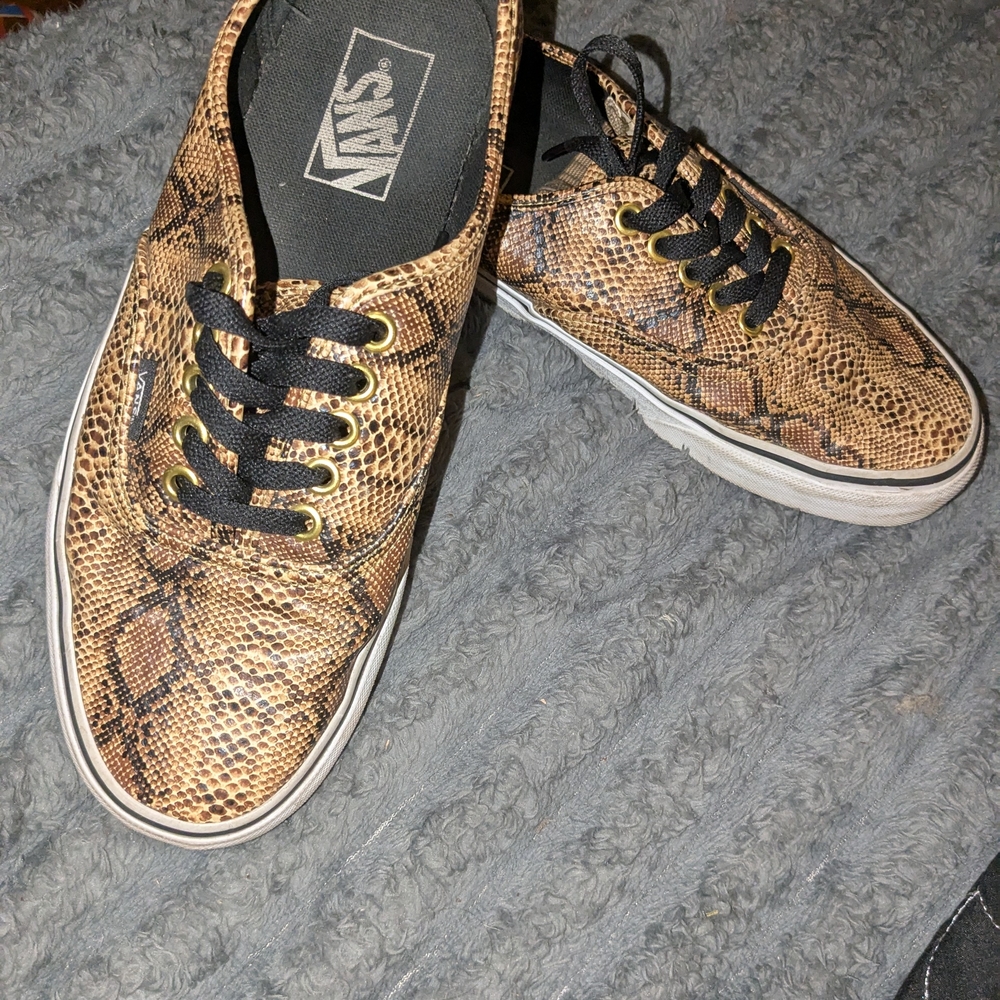 Vans Men's Or Women's Brown Snake Print Sneakers